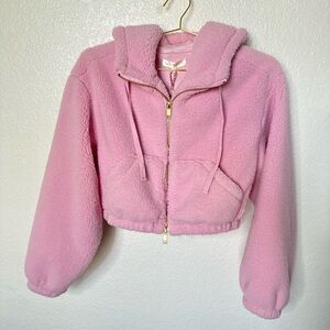 LoveShackFancy Darcelle Pink Bomber size small Nwt